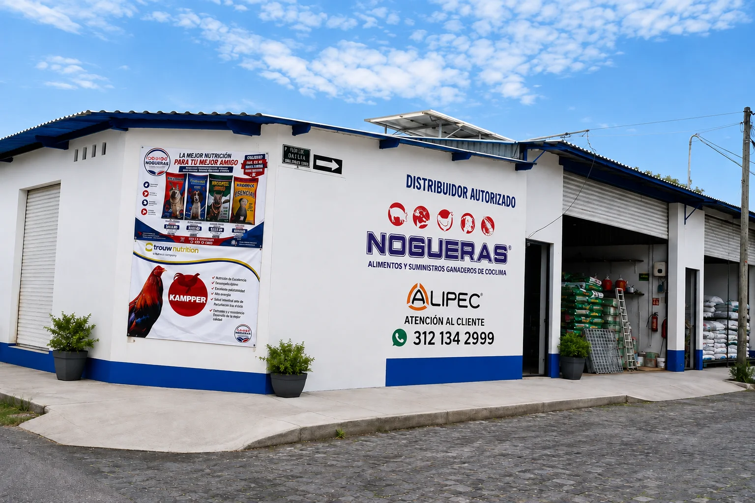 Fachada de las instalaciones de Nogueras en Villa de Álvarez
